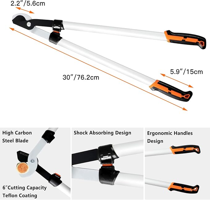GARCARE Hedge Clippers Pruning Shears 4 in 1 Set Garden Pruning Tool Set | High Carbon Steel, Lopper, Folding Saw, Branch Cutter, Tree Pruner, Garden Scissors, Heavy Duty, Tree & Shrub Care Kit