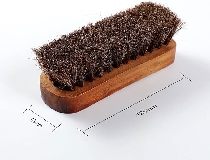 Polishing Brush Wood Handle Use For Leather Shoes Bag Coat Car Seat Soft Dust Removal And Polishing
