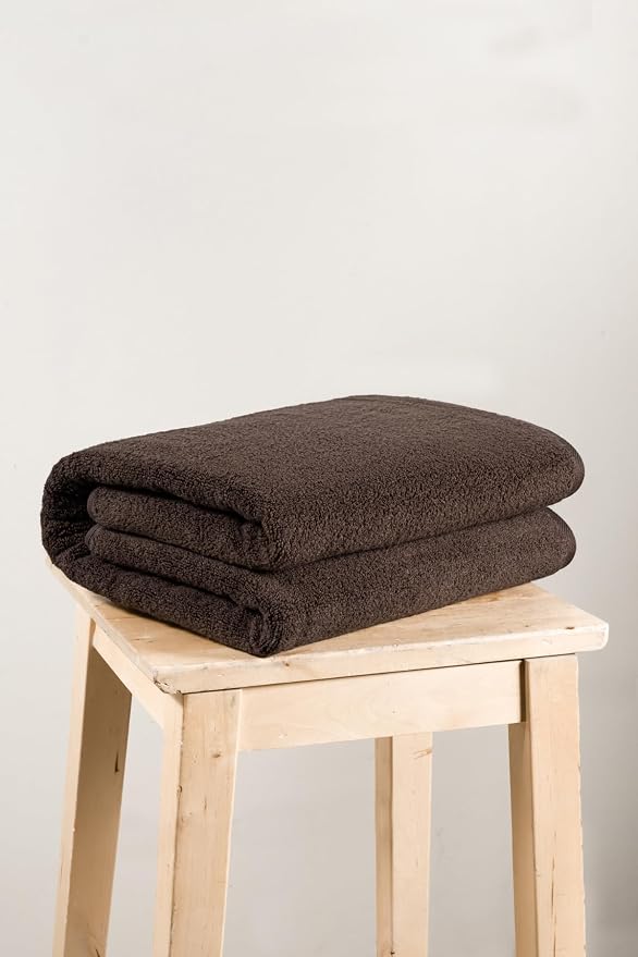 SALBAKOS 100% Turkish Cotton Bath Sheet 40x80 (1-Piece, Chocolate Brown) | Extra Large Jumbo Oversized Bathroom and Beach Towel, Super Soft Highly Absorbent Thick Premium Hotel Quality, Made in Turkey