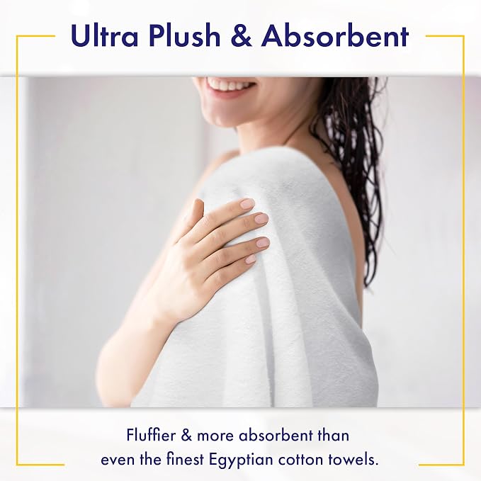 Alusa Home 100% Organic Zero-Twist Cotton Towels - GOTS Certified Luxury Bath Towels - Ultra Soft & Plush 700GSM Long-Staple Cotton - 6 Piece Towel Set (White)
