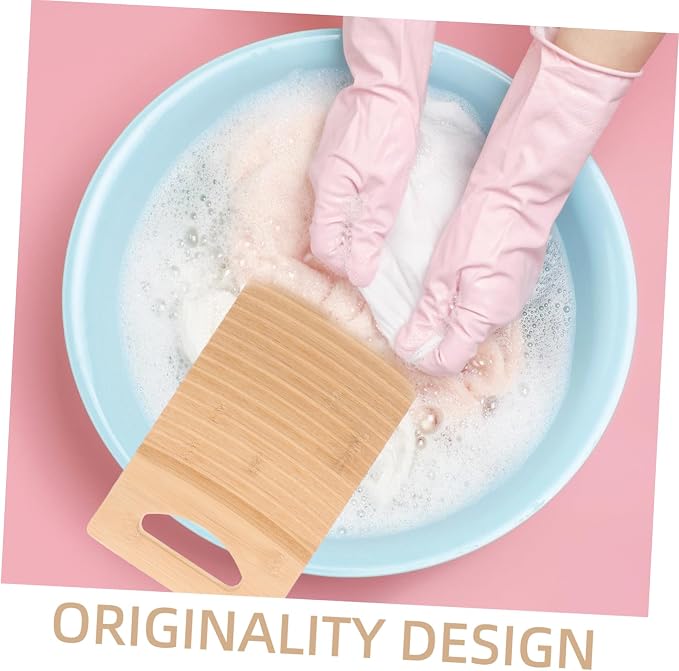 Laundry Board for Boys and Girls Bamboo Wash Board for Hand Washing Cloths at Home