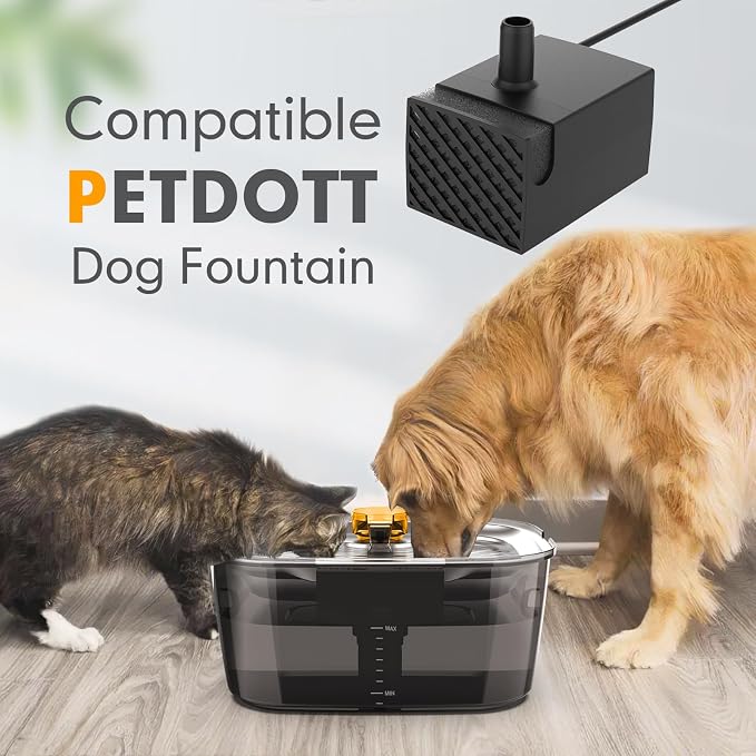 Dog Water Fountain Water Pump Water Fountain for Large Dogs, Stainless Steel Dog Fountain Pump for D2223,D2322,D2340,D2341, Quiet and Safe