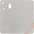 HEVEA Natural Rubber Wave Bath Mat – Square 21x21 in - Non-Slip Shower & Bathtub Mat with 364 Suction Cups, Plastic-Free & Biodegradable (Granite)