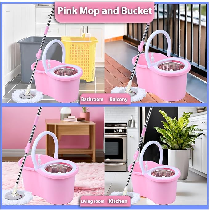 Mop and Bucket Set(Pink) | Cute Pink