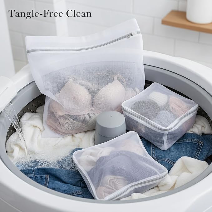 Mesh Laundry Bag, Polyester Net Wash Bag for Delicate Items