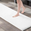 MADISON PARK SIGNATURE Marshmallow Bathroom Rug Non Slip, Luxrurious Plush Mat, Absorbent, Quick Dry, Spa Design Bath Room Décor, 24x72, White