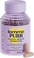 Lemme Purr Vaginal Probiotics for Women - Promotes pH Balance, Healthy Vaginal Odor & Urinary Tract Health w/Lactobacillus Blend, Clinically Tested Strains, Pineapple & Vitamin C - 60 Veggie Capsules