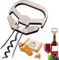 Ah So Wine Opener for Vintage Bottles, Old Wine Corkscrew with Portable Leather Case, Two Prong Cork Puller, for Wine Connoisseurs & Collectors to Uncork, Ideal Gifts for Wine Lovers (classic)