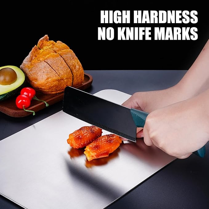 Titanium Cutting Board - 2026 New Upgrade 100% Pure Titanium Cutting Boards for Kitchen Double Sided Non Toxic Titanware Cutting Board,Hygiene Durable Dishwasher Safe Chopping Board (18"L x 12"W)
