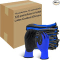 Evridwear Crinkle Latex Rubber Hand Coated Safety Work Gloves for Men Women General Multi Use Construction Warehouse Gardening Assembly Landscaping,X-Large Blue 120 Pairs Pack
