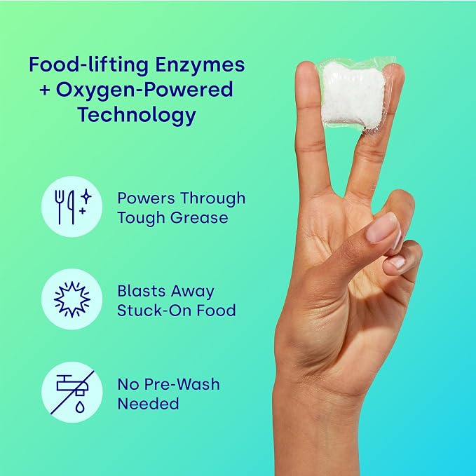 Dropps UltraWash Dishwasher Detergent Pods, Unscented (32 Ct) - Free & Clear | Cuts Grease & Stuck-On Food | Sparkling Dishes & Glasses | Residue-Free | Clean Ingredients | Plastic Free Packaging