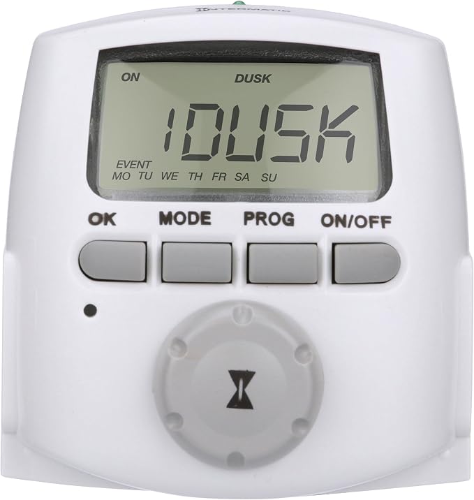 Intermatic DT620 Heavy Duty Indoor Digital Plug-inTimer - Full 7-Day Programming Options - Timer for Lighting, Fans & Small Appliances