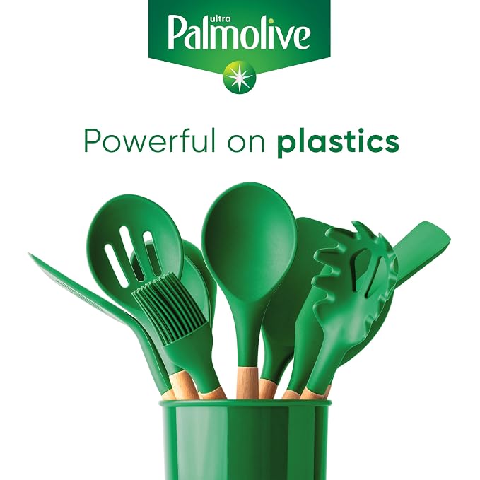 Palmolive Ultra Strength Liquid Dish Soap, Cuts Grease and Grime, No Soaking Needed, Powerful on Plastics, Dishwashing Liquid, 9.7 fl oz Bottle