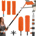 SISIUPASSIE 36FT Reach Ceiling Fan Cleaner Duster, Ceiling Fan Blade Cleaner with Extension Pole, Washable & Replaceable Microfiber Feather Duster Kits
