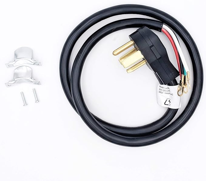 Supplying Demand 5 Foot Clothes Dryer Electrical Power Cord 4 Prong Wire 30 Amp 250 Volt