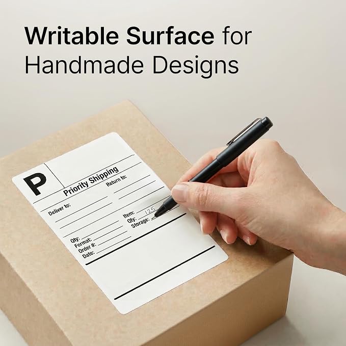 3.5" X 5" Matte White Printable Shipping Labels (500 Sheets, 2000 Stickers) Mailing and Address Labels, Product Packaging Stickers for Laser & Inkjet Printers - Spartan Industrial Template R016