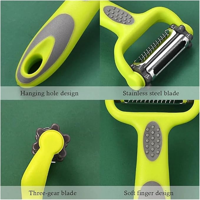 3 in 1 Rotary Vegetable Peeler - Stainless Steel Multifunctional Grater for Fruits and Vegetables