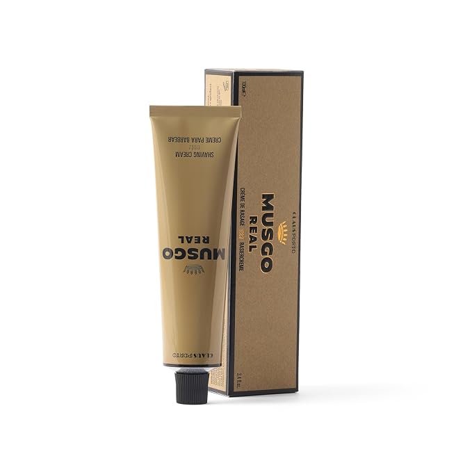 Claus Porto - Musgo Real Shaving Cream 1887 | Freshen, Soothe, Replenish | Enriched With Lanolin, Coconut + Jojoba Oil (100 mL | 3.4 fl oz)