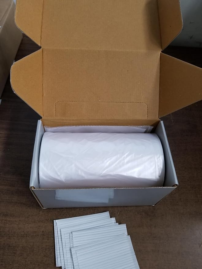 250 Freezer Food Storage Bags, 18" W x 24" H (Width x Height), with Plastic Ties. Clear Plastic Bags on Roll, High-Density Polyethylene, 15 Micron, 250 Bags/Roll, 1 Roll/Box