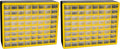 Akro-Mils 64-Drawer Plastic Drawer Storage Cabinet for Garage Organization, Bead Organizer, Building Bricks Storage, Teacher Toolbox, Makeup Organizer, 20-Inch W x 6-Inch D x 16-Inch H, 10164 Yellow