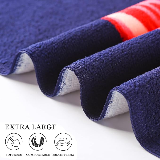 6 Packs Oversized Terry Beach Towel Set 36 x 72 Thin Extra Large Big Soft Bulk Towels Blanket Clearance XL Travel Adult Essentials Cruise Accessories Pool Camping Swim Must Haves Vacation Necessities