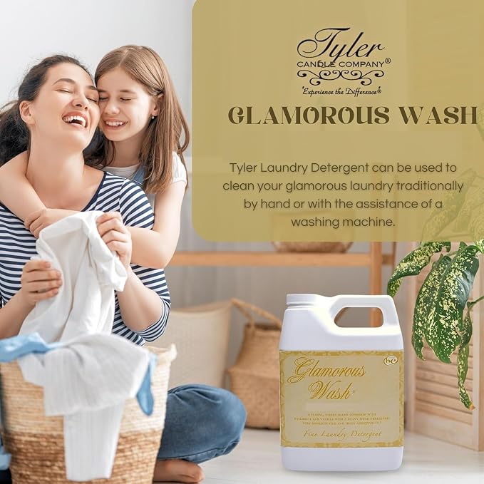 Tyler Candle Company Wash Laundry Detergent 64 Oz Kathina (Bundle with Sachet Pouch)