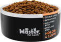 Master Pet Supply Stainless Steel Dog Bowls - 32 oz, Heavy Duty - Black Velvet, Double Wall Extra-Thick Insulated, Non-Slip Pet Water Bowl for Dogs, Cats & Pets, Anti Rust Metal, Dish Washer Safe