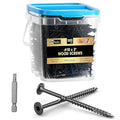 #10 x 3” Deck Screws, 500Pcs Star Drive Wood Screws | Rust Resistant Timber Screws for Timber/Log/Landscaping Wood, T25 Star Bit Included, Black