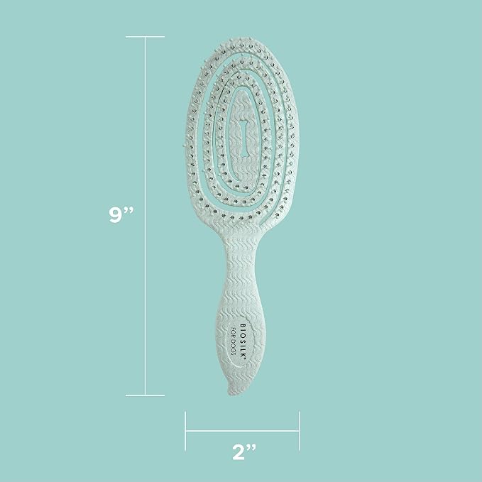 BioSilk for Pets Eco Friendly Detangling Pin Brush for Dogs, Gentle Dog Grooming Brush Designed to Help Remove Knots and Tangles and Support Healthy Coats for All Dogs