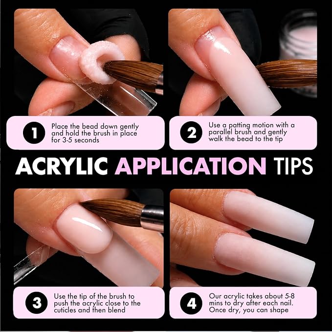 MakarttPro Kolinsky Acrylic Nail Brush Size 10 – 100% Pure Kolinsky Hair Nail Brush for Acrylic Application, Professional Nail Brush for Smooth Bead Control, Anti-Clogging, Acetone Resistant Handle