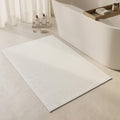 Triohero Large Bathroom Rugs Non Slip Washable Bath Rugs Super Absorbent Bathroom Rug Thin Quick Dry Low Pile Bath Mats, White 36"x48"