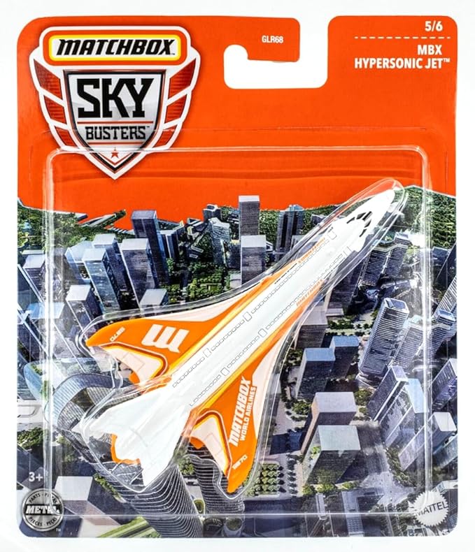 Matchbox Sky Busters Die-Cast Aircraft Bundle, 6-Pack, Air Blade, Sea Arrow, Hypersonic Jet, Crop Duster, Cessna Caravan, Pusher Prop GLR68-956M