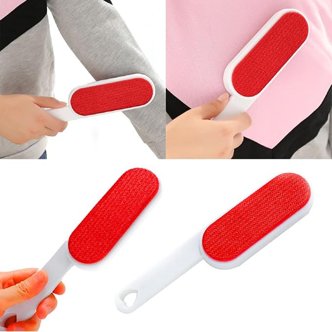 Carpet hair remover tool，Double-Side Sweater Sticky Wool Brush Static Brush Clothes Cleaning Tools Household Hair Dust Remover Electrostatic Dust Cleaner-1pc, Jtmfqjq1