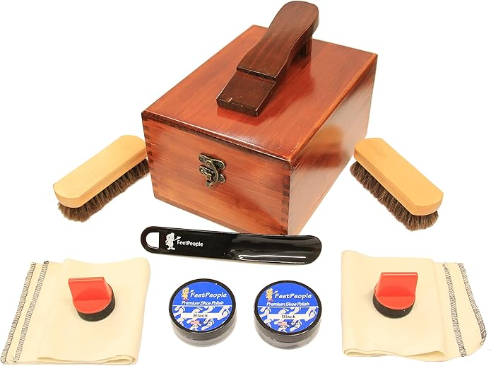 FeetPeople Shoe Polish Leather Care Valet Shoe Shine Kit, 3 Kits