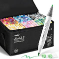 Ohuhu Alcohol Based Brush Markers -Double Tipped Art Marker Set for Artists Adults Coloring Sketch Illustration - Brush & Fine Dual Tips - 216 Colors - Honolulu B of Ohuhu Markers - Refillable Ink