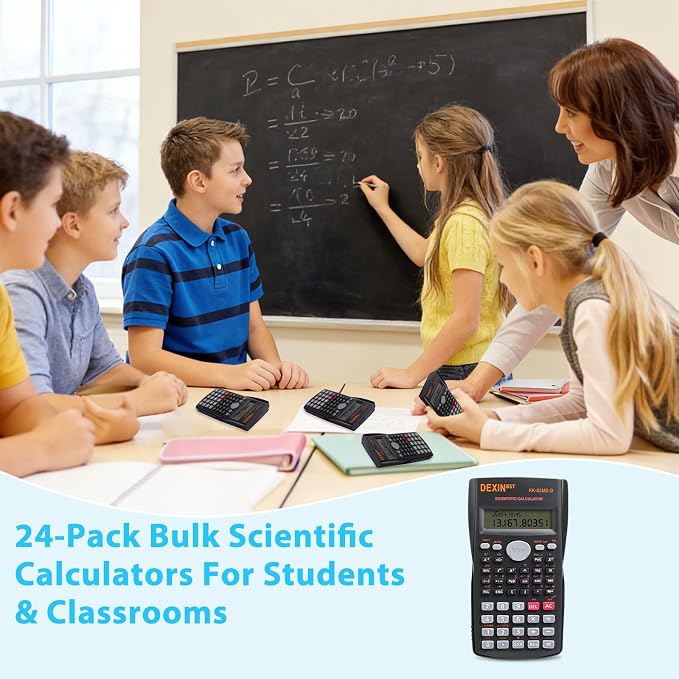 30 Pack Scientific Calculators with 2 Line Display Multi Function Engineering Calculator Ideal for Students Engineers Teachers Construction Finance Office Use School Business(Black)