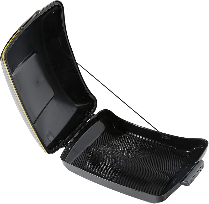 Gold/Black Geometric Shape Fade ABS 5.5" Razor Trunk Fit For Harley 2014-2025 Touring CVO Road King Street Glide Electra Glide Ultra Limited Pack