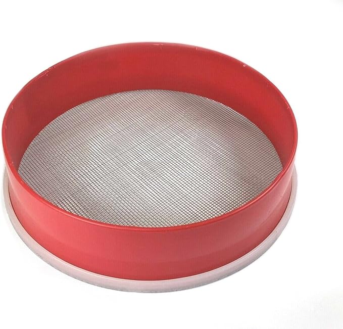 Tredoni 33cm/13" Couscous Sieve Strainer Industrial Size - Plastic Sieve Sifter, Stainless Steel 3mm Mesh, Multicolor