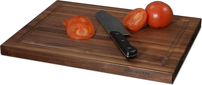 Walnut Cutting Board for Kitchen, USA Grown Hardwood, 16 x 12, with Invisible Inner Handle, Prefinished with Food-Grade Oil, Suitable for Kitchen Edge Grain, 1" Thick