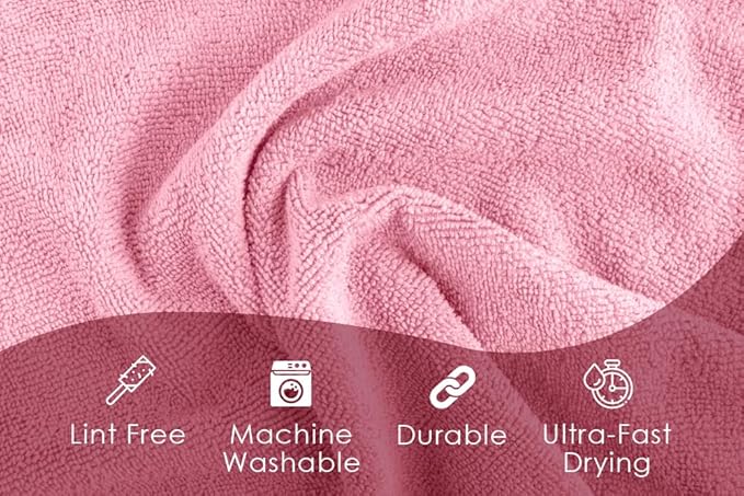 Avalon Towels Microfiber Cleaning Cloths (Value Pack of 36) - Size 16 x 16 Inches, Highly Absorbent Cleaning Rags, Lint Free, Reusable and Washable, Microfiber Towels for Cars