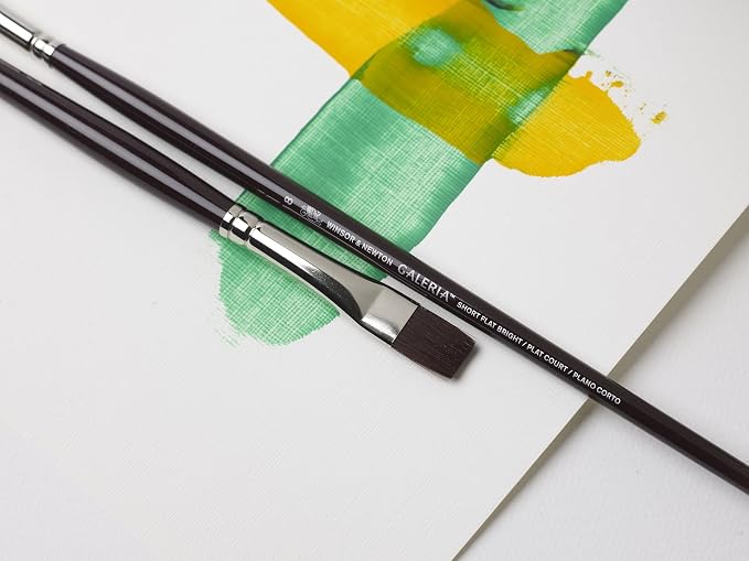 Winsor & Newton Galeria Acrylic Brush Pack, Short Handle, 3 Pack