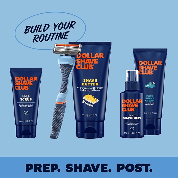 Dollar Shave Club | 6 Blade Razor Refills (12 Pack) | 6 Stainless Steel Blades for a Close & Comfortable Shave