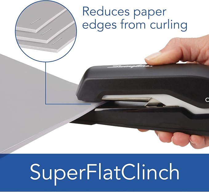 Swingline Stapler, Omnipress 30 Stapler, "Press Anywhere for Easier Use", 30 Sheet Capacity, Black/Gray (5000585A)