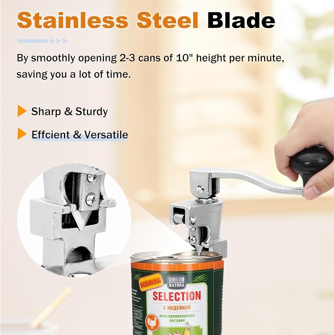 Commercial Can Opener Heavy Duty Replace #2 12100, Industrial Can Opener, 16” Manual Can Opener with Stainless Steel Blade for Restaurant, Hotel, Bar, Home