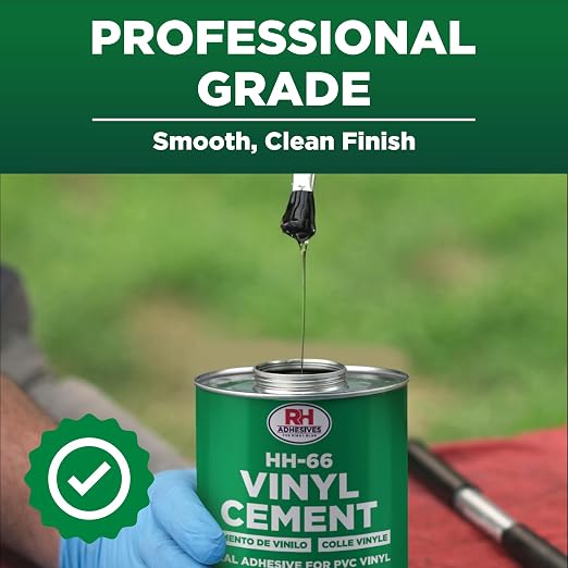 HH-66 Vinyl Cement 32 oz - Vinyl Adhesive, Cement Glue, Industrial Contact Cement for PVC & Vinyl Repair - Waterproof Flexible Vinyl Glue for Tarps, Pool Liners, Inflatables & Marine – RH Adhesives