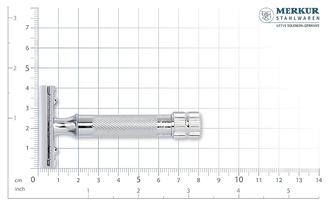 Merkur Mk34c Double Edge Razor with Heavy Duty Short Handle