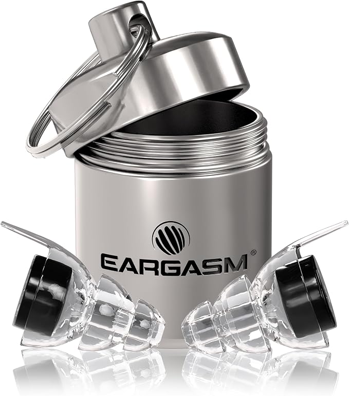 Eargasm High Fidelity Blackout Earplugs for Concerts, Festivals, Musicians, DJs, Night-Life, Motorcycle Hearing Protection - Reusable Ear Plugs for High Fidelity Noise Reduction up to 21 dB