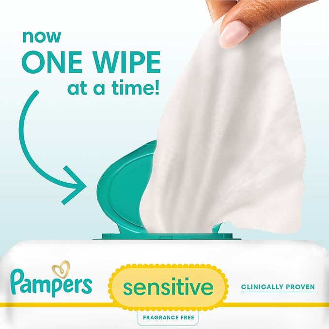 Pampers Sensitive Baby Wipes - Fragrance Free 56 Count, 1X