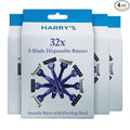 Harry's Disposable Razors for Men - 32 Count (8 count, Pack of 4) | 3-Blade, Travel and On-the-Go Convenience