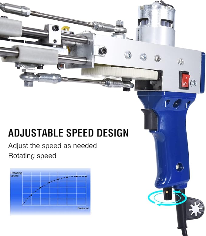 Tufting Gun Cut Pile and Loop Pile 2 in 1 Electric Rug Gun Machine Starter Kit for Tufting Lover